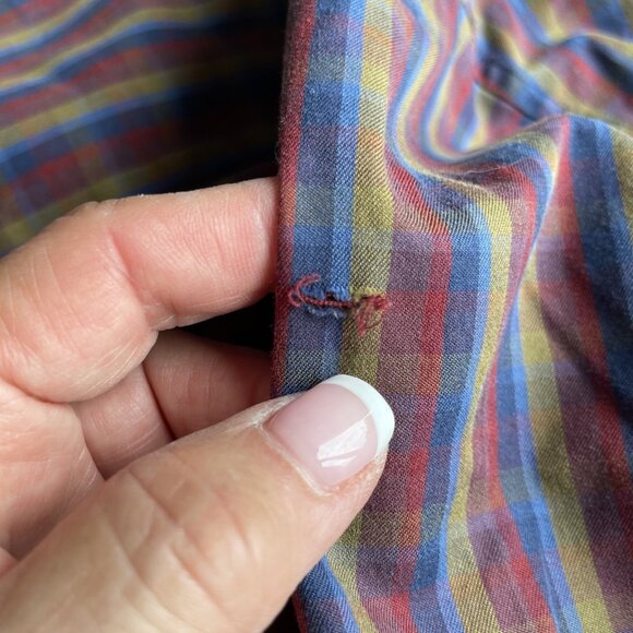 Duluth Button Down Shirt Men's Size Large Tall Multicolor Plaid Relaxed Fit - Picture 11 of 11